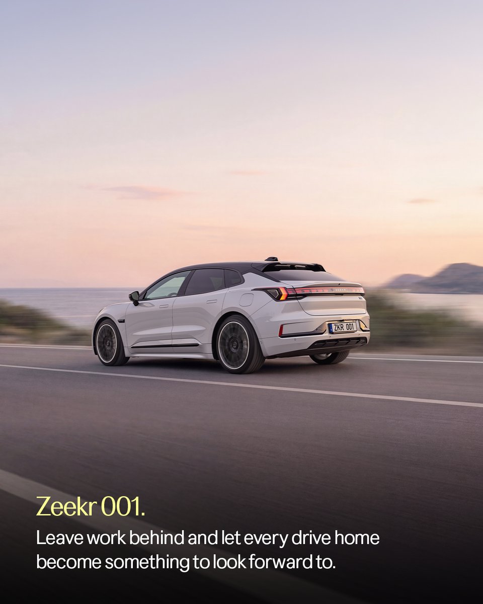 Zeekr_Europe's tweet photo. Some meetings happen in the boardroom.

The best ones happen after.

Zeekr 001 Energy consumption (combined): 18,5 – 17,3 kWh/100km (WLTP); CO2 emissions (combined): 0 g; CO2 class: A. 
#Zeekr #ZeekrEurope #Zeekr001 #EV #ZeekrPerformance https://t.co/qrA3kdlZoA