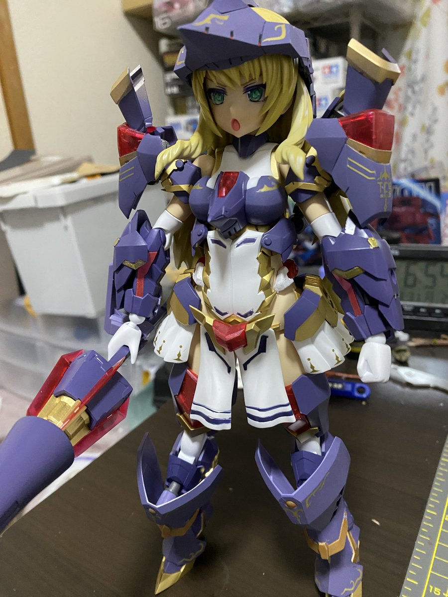 YuziT's tweet photo. コトブキヤ
フレームアームガールズ
ドゥルガー グランドスケール版

完成しました！

久しぶりの美プラ！
大きいサイズだから作りやすかったです。
また塗り分けもめんどく。。。。楽しかった！

またモチベーション上がりました！！

 #プラモデル
 #美プラ
 #可愛いは正義
 #ふくろう https://t.co/84CeoyNHVl