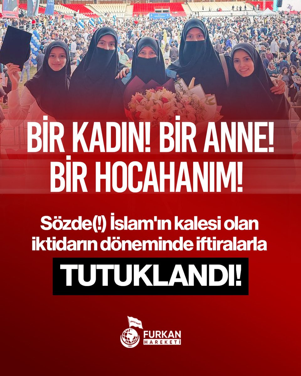 fhoncunesil's tweet photo. Sözde(!) İslam'ın kalesi olan iktidarın döneminde iftiralarla TUTUKLANDI!

SemraHocaya Özgürlük
#YargıEliyleZulüm
28Şubat DevamEdiyor https://t.co/ElWPctjInZ