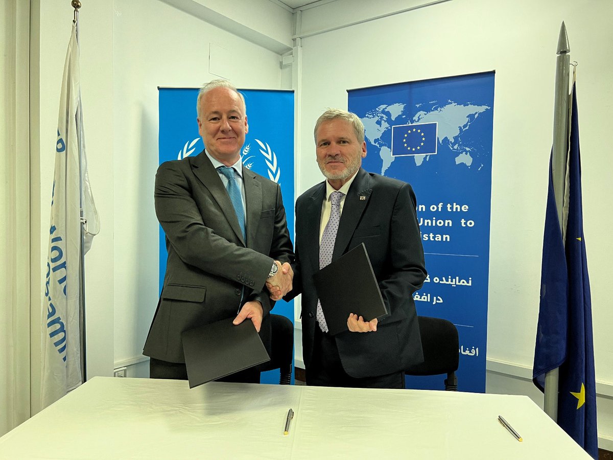 EUinAfghanistan's tweet photo. The #EU is pleased to strengthen its partnership with #WFP through €15 million in support to boost livelihoods and resilience across Afghan communities. Expanding economic opportunities for women &amp; youth is essential. Read more: 👉 https://t.co/tzA6o1koTE https://t.co/IDCYnaZ1WZ