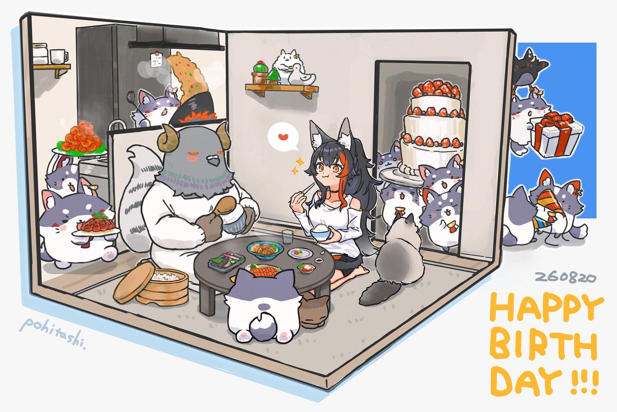 pohitashi's tweet photo. 8月もミオちゃんでした #今月描いた絵を晒そう https://t.co/KQKCTQxKLG