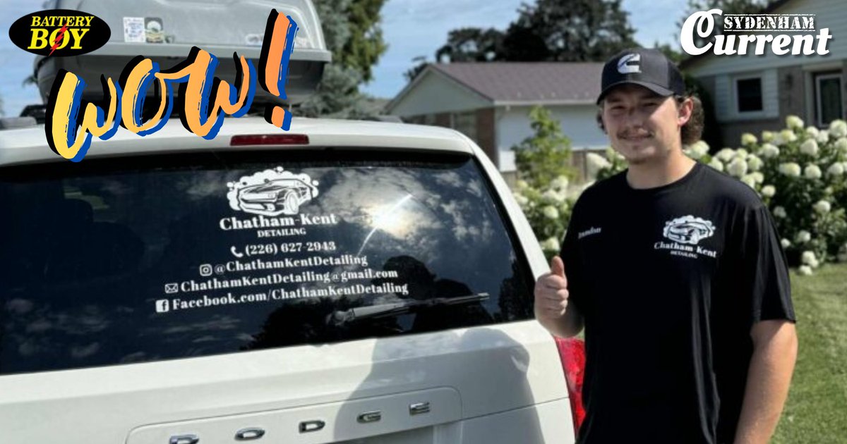 SydenhamCurrent's tweet photo. Battery Boy WOW! Win a $100 Chatham-Kent Detailing Gift Card!

Learn how to win, here: https://t.co/opThWkC2QI https://t.co/cs6Fhks4ya