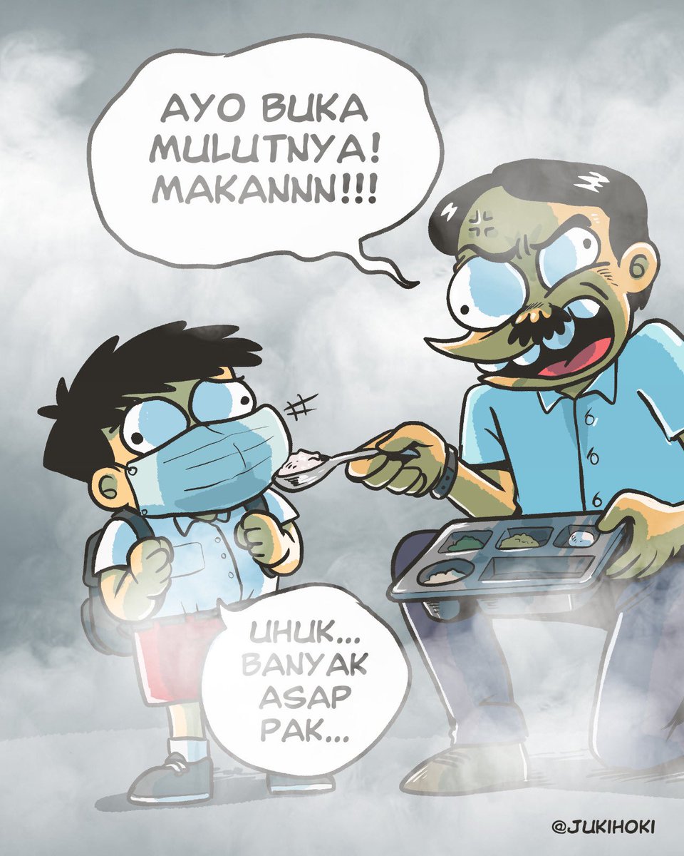 JukiHoki's tweet photo. Ada bapak bapak pejabat kalteng yang video rapat online-nya kesebar karena katanya anak anak jangan diliburin karena tar MBG pada tutup juga. 

Iya sih ayam asap enak. Tapi makan ayam sambil ngisep Asap sih gak enak pak!

Itu juga kalau menunya ayam. https://t.co/EvXxfg2wRH