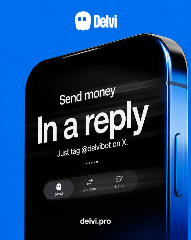 TryDelvi's tweet photo. A major update is live. 

Now you can send tokenize stocks using Delvi payment bot. https://t.co/BEOQBpbitM