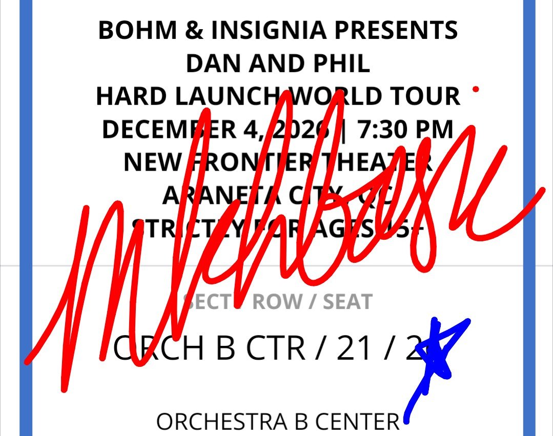 mkhbasic's tweet photo. wts lfb dan and phil hard launch world tour in manila

fs: 2 adjacent orch b center tickets (see pics 1 &amp; 2 for details)
price: php 7000 for both
rfs: secured vip

will also give two dnp season 2 photocards! (see pic 3)

pls dm if interested 😊

#HardLaunchMNL #DanAndPhilinManila https://t.co/uXpjBbKFJC