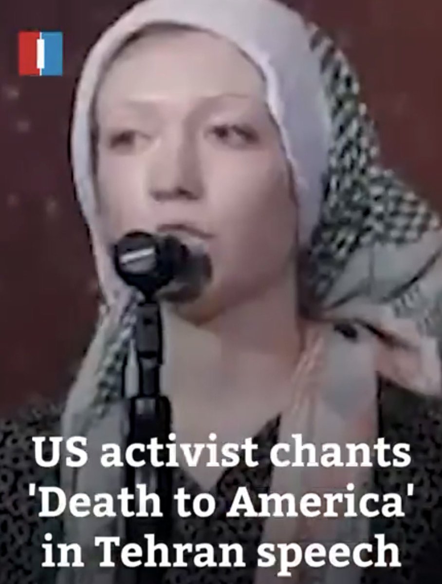 OzKaterji's tweet photo. This is the founder of the US branch of Palestine Action, in Iran, on stage at a regime event, chanting “Death to America”.

At some point people need to accept that there are legitimate consequences for this kind of behaviour, and it has nothing to do with activism. https://t.co/8Qm1I7jM7D