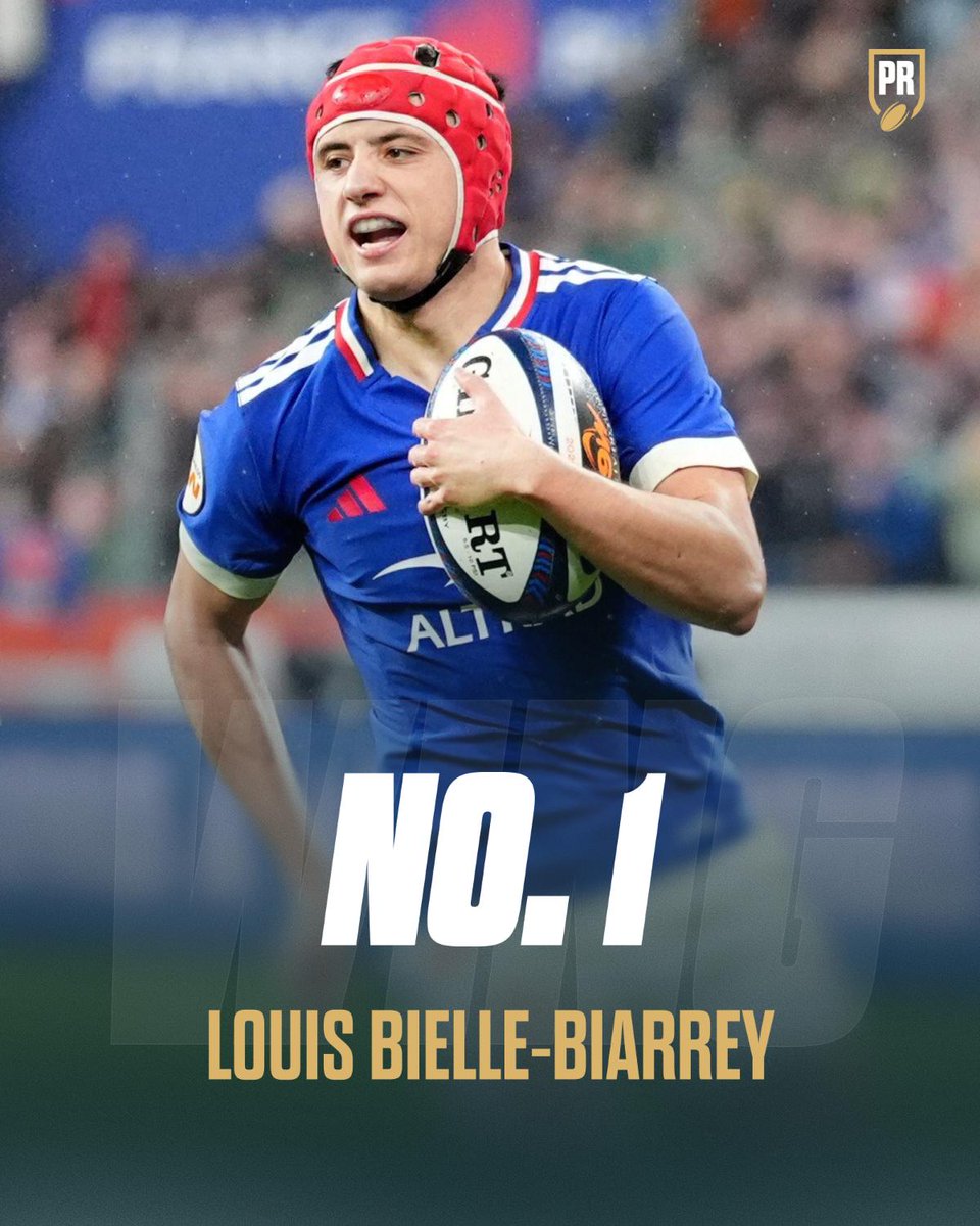 PlanetRugby's tweet photo. Congratulations to Louis Bielle-Biarrey, Planet Rugby's Official Top Winger! 🔥🏉

We've been revealing the best of the best in each position over the past few weeks! 🌎

Next and final position: Fullback https://t.co/BMN23ab7D8