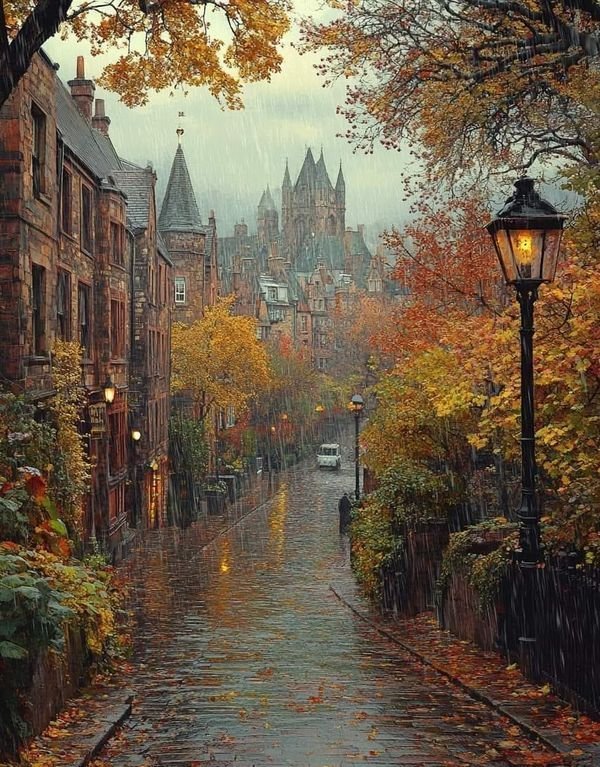 flower6260's tweet photo. Rainy Edinburgh 🌧 https://t.co/vvtgdpDoLb