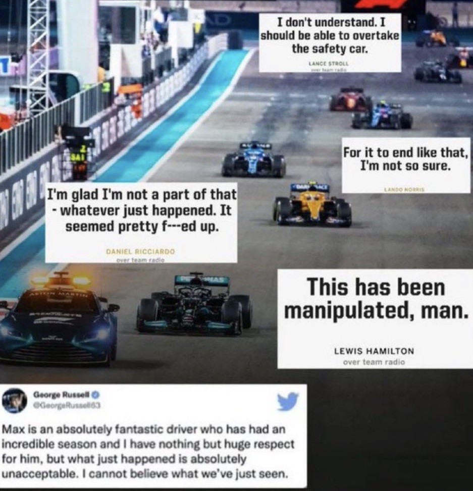 F1WDC2021's tweet photo. Perhaps the ultimate irony, with hindsight, is that the 2021 Formula 1 season was never going to be a close fight between seven-time World Drivers Champion Lewis Hamilton in the Mercedes AMG and the “Great White Hope”  challenger Max Verstappen in the Red Bull. The original plan was to introduce the Ground Effect regulation changes in 2021 , but this was delayed until 2022; officially due to the disruption in 2020 caused by the COVID-19 pandemic . As the world saw in 2022, the gap between the Red Bull car and the Mercedes was enormous. The “Einstein of F1” , Adrian Newey, who literally wrote the book (thesis) on ground effect , gave Red Bull a totally dominant car for the whole Ground Effect Era. 

How much of that Ground Effect Era dominance was attributable to the £1.864m breach of the 2021 cost cap  is debatable. It is also debatable whether the wind tunnel reduction penalty imposed actually neutralised any advantage gained; it certainly didn't in the 2022 season, or most of 2023 as the penalty was not imposed until late 2022 and was served gradually, not being fully served until the end of the 2023 season. What is not debatable is that the penalty for the overspend in 2021 had no impact on the 2021 result.

Had the Ground Effect regulations been introduced in 2021, as originally intended, the events of 2022 demonstrate that Max Verstappen would've easily won the 2021 World Drivers Championship and Formula 1 fans denied what is possibly the most thrilling season in F1 history.

#FormulaFraud #AD2021