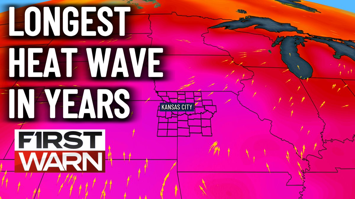 KCTV5's tweet photo. First Warns as longest heat wave in years continues.

FORECAST >> https://t.co/46COfLfCzP https://t.co/AS4T1w21Cn