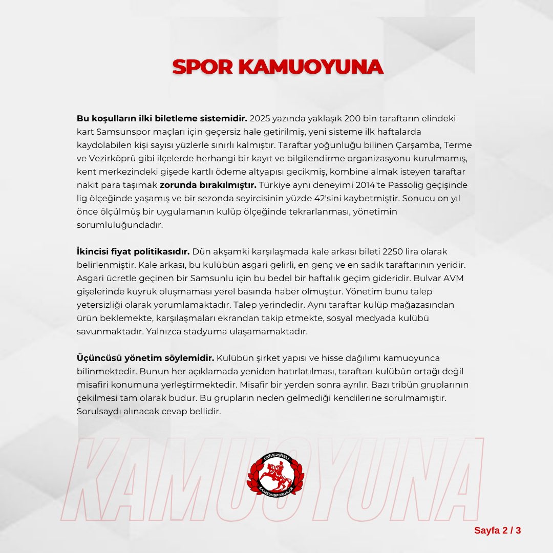 UniSam1965's tweet photo. SPOR KAMUOYUNA 
31.08.2026

#Samsunspor #Ünisam https://t.co/UE2neb4ZGp