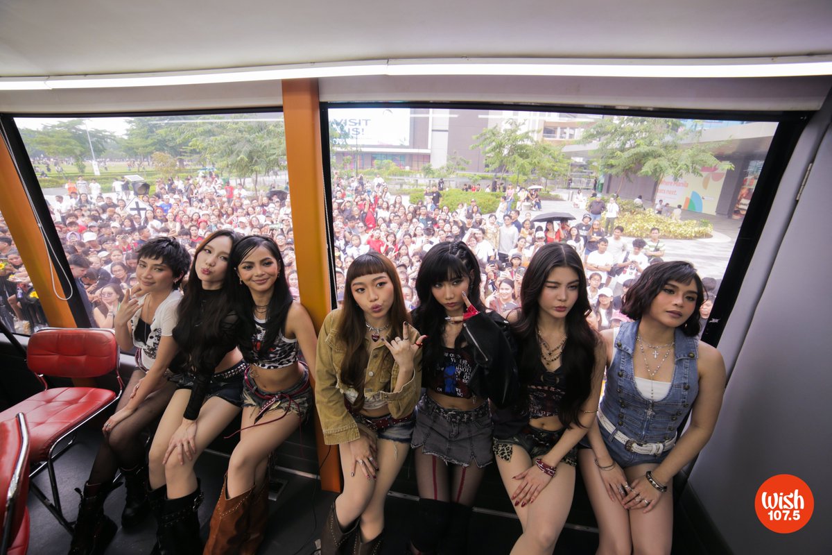 wish1075's tweet photo. Rising P-pop girl group @officialxonara jumpstarted today's Roadshow with their comeback Wish Bus performance of "PULA." https://t.co/E1svKUPbYl