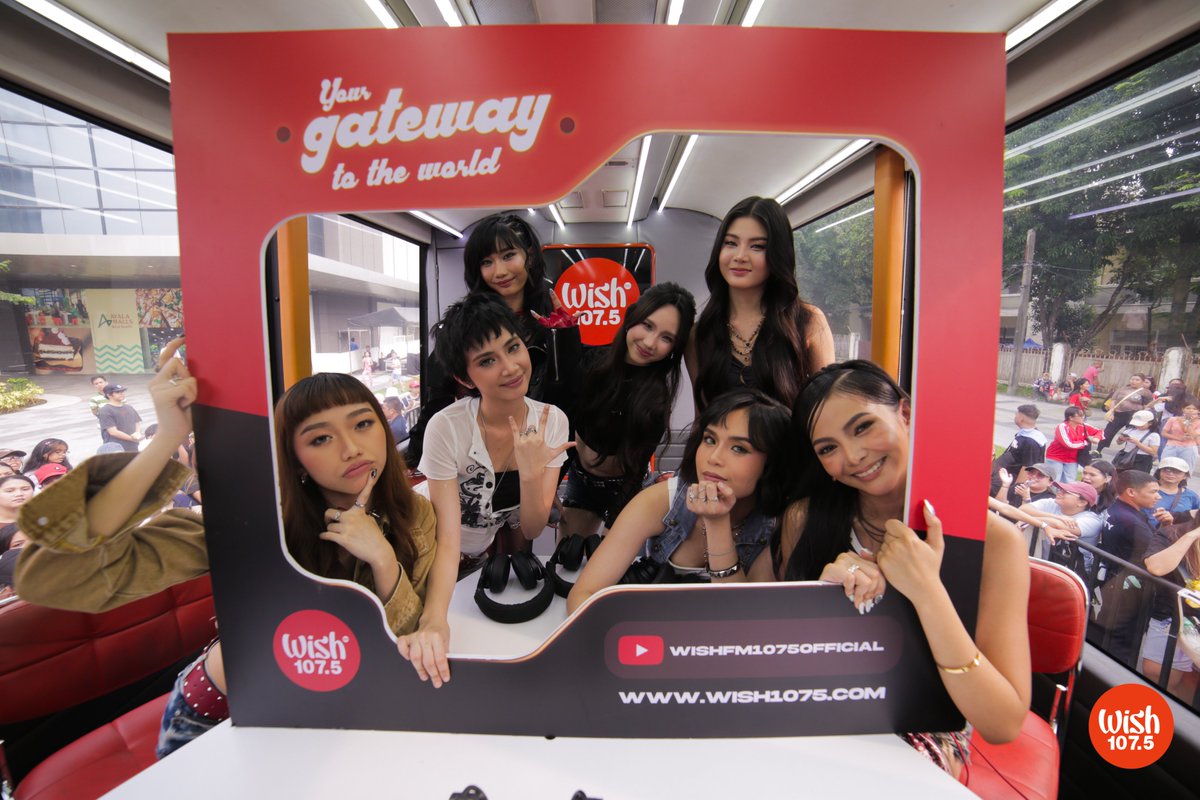 wish1075's tweet photo. Rising P-pop girl group @officialxonara jumpstarted today's Roadshow with their comeback Wish Bus performance of "PULA." https://t.co/E1svKUPbYl