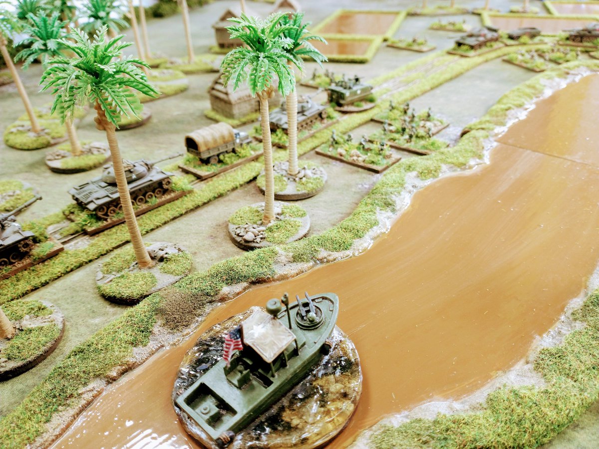 pendraken's tweet photo. This week’s Monday Motivation is a Vietnam setup for our Cold War Commander ruleset, combining Pendraken models with TimeCast buildings and Take Cover Scenics excellent terrain! #mondaymotivation #pendraken #10mm #vietnam https://t.co/HMGb5T66Mr