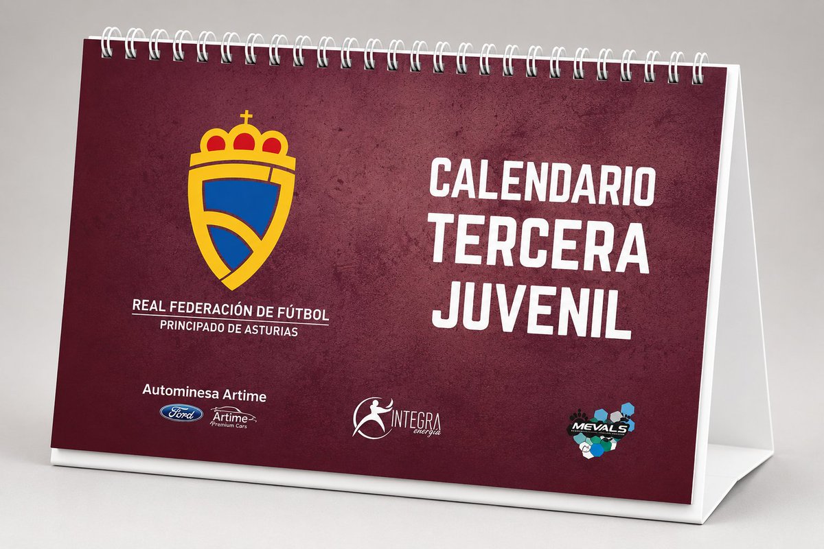 asturfutbol's tweet photo. ℂ𝔸𝕃𝔼ℕ𝔻𝔸ℝ𝕀𝕆𝕊 𝟚𝟞-𝟚𝟟 🗓️

3⃣ª Juvenil (6 Grupos)
▶️ 4 de octubre de 2026
◀️ 23 de mayo de 2027
☑️ Calendarios: https://t.co/FxBlipiOYY
🔘 Todos los Calendarios: https://t.co/n7hVUIH8Gy https://t.co/c4Hj96ra8q