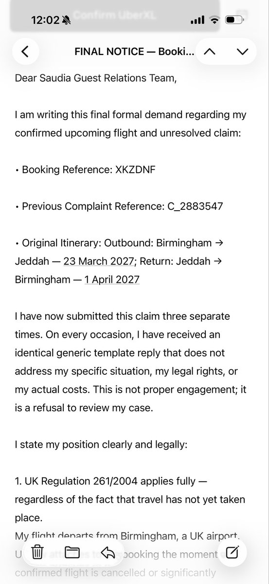 RashedGhafoor's tweet photo. @SaudiAirlinesEn very disappointed having my flight from Birmingham Airport cancelled and rerouted outbound to Heathrow. Inbound coming back BHX. 3 Adults 3 Children. I have asked for compensation and hotel transport cost as Heathrow is too far but Same attached generic response https://t.co/6HxCpyqosn
