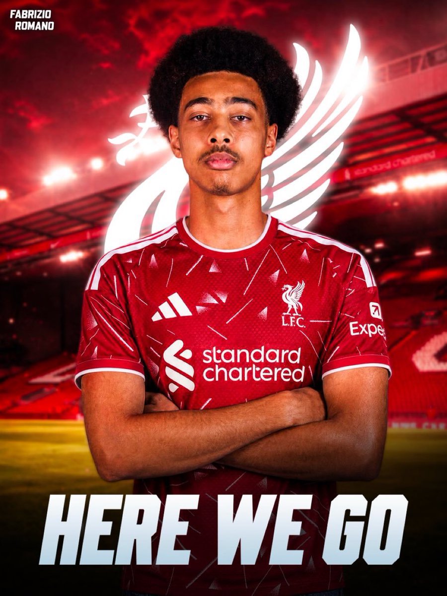 OnTheBenchLFC's tweet photo. HERE WE GO: Liverpool agree deal to sign Djylian N'Guessan from Saint Etienne!

18 year old French striker joins in summer 2027, done also player side as #LFC  got the authorisation for medical.

[@FabrizioRomano] https://t.co/5FRTgxtMgA