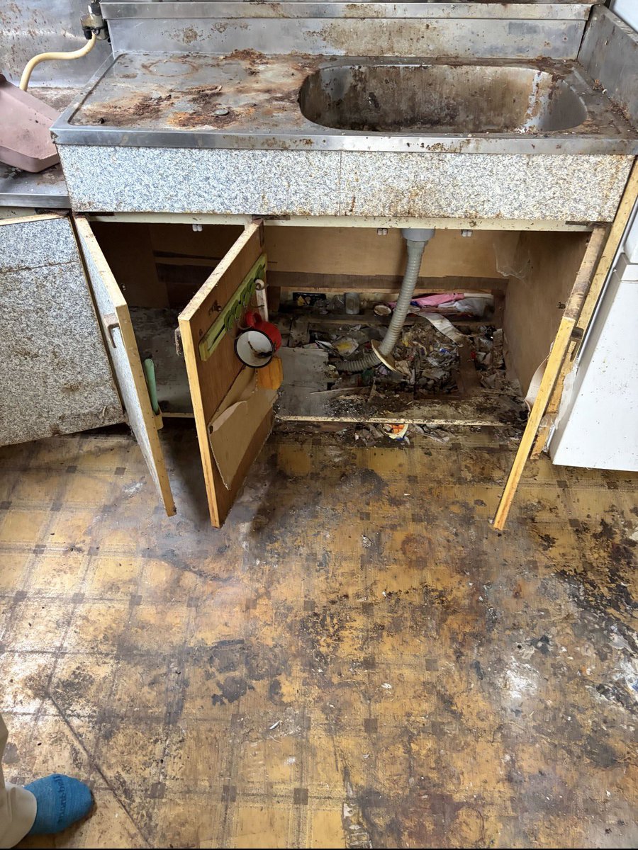 investorkazuto's tweet photo. 借主:ライフラインが使えないからどうにかしてくれ
ワイ:まず部屋片付けろや！

民生委員:こんな部屋で生活させるなんて酷い
ワイ:じゃあおめーが業者手配しろや！

ゴミ業者:想定外の量で半分しか処分できません
ワイ:は？見積もりに全処分書いてただろうが！

民生委員:処分したから直して

ワイ:🤢 https://t.co/LadbTqrKF1
