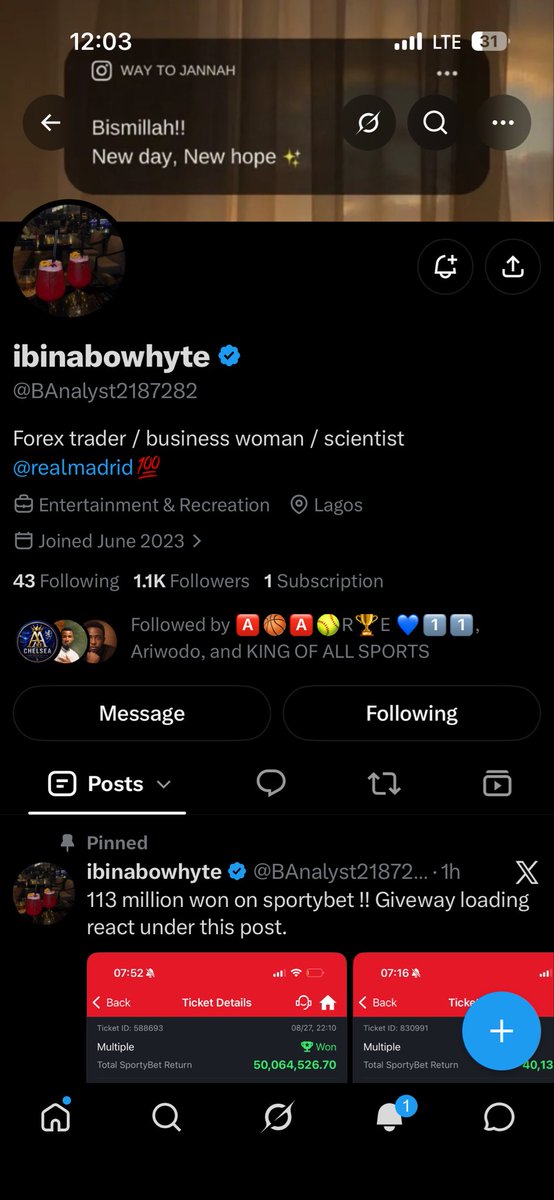 dotunibitoye's tweet photo. @Ariwodo_ @BAnalyst2187282 🙏🏻🙏🏻🙏🏻🙏🏻🙏🏻🙏🏻 
7034445769
Opay
Samson https://t.co/zoNUuUvqWN
