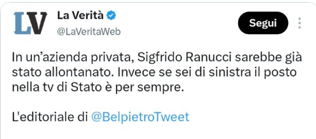 UGirovago77000's tweet photo. Un direttore di giornale che nel 2022 ha chiuso i bilanci 
con 2.346.815 euro di perdite lo avrebbero  cacciato a calci in culo in un azienda privata.
Report genera profitti alla RAI svegliati @BelpietroTweet https://t.co/c7chyTY16C