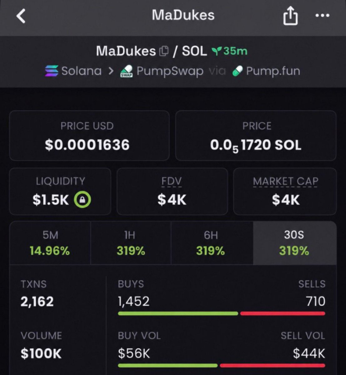Nikta_7elwa's tweet photo. Market cap matters. Period.
$4K → $158K MC hits DIFFERENT when you got in before the crowd.
$MaDukes holders already know. 🦍
Follow. Join the TG. Catch the next early call before it runs.
Ca:
Dx3CLhc47rCUBQ13tL9HpdppwBDTjK8wBkEvHxwipump
#solana #memecoin #bbvipks4 https://t.co/tbeEs557mE