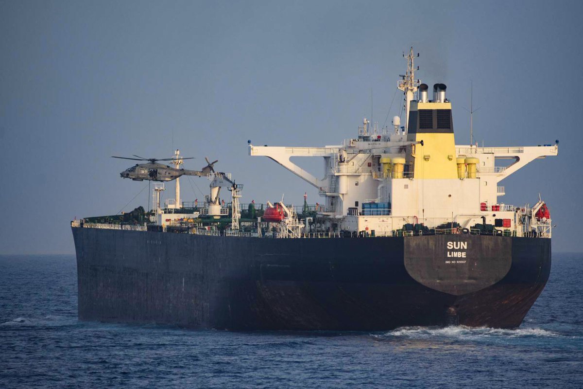 kajakallas's tweet photo. Illegal oil sales from shadow fleet ships are a critical lifeline for Russia’s war in Ukraine, and we’ll continue to cut them off.

The oil tanker MV SUN, suspected of sailing under false flag in breach of international maritime law, was boarded on 30 August in the Mediterranean by Operation @EUNAVFOR_MED IRINI forces for flag verification. 

This is the sixth suspected shadow fleet vessel boarded by our EU operations in recent months.

Actions against the shadow fleet will be among the topics when EU Defence Ministers gather in Ireland on Tuesday.