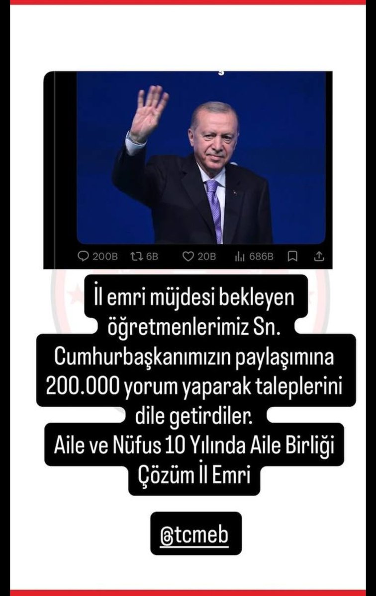 yaseminak4785's tweet photo. Sayın Cumhurbaşkanım, Büyük Aile ve Nüfus On Yılı vizyonunuz doğrultusunda, bugün evlatlarına hasret kalarak çalışan eğitim neferlerimizin kutsal yuvalarına kavuşmasını sağlayacak o il emri müjdesini yürekten bir beklentiyle diliyoruz. 🚀 @RTErdogan   @oktay_saral @Yusuf__Tekin  @YilmazzGuney  #ilemrigecikmez