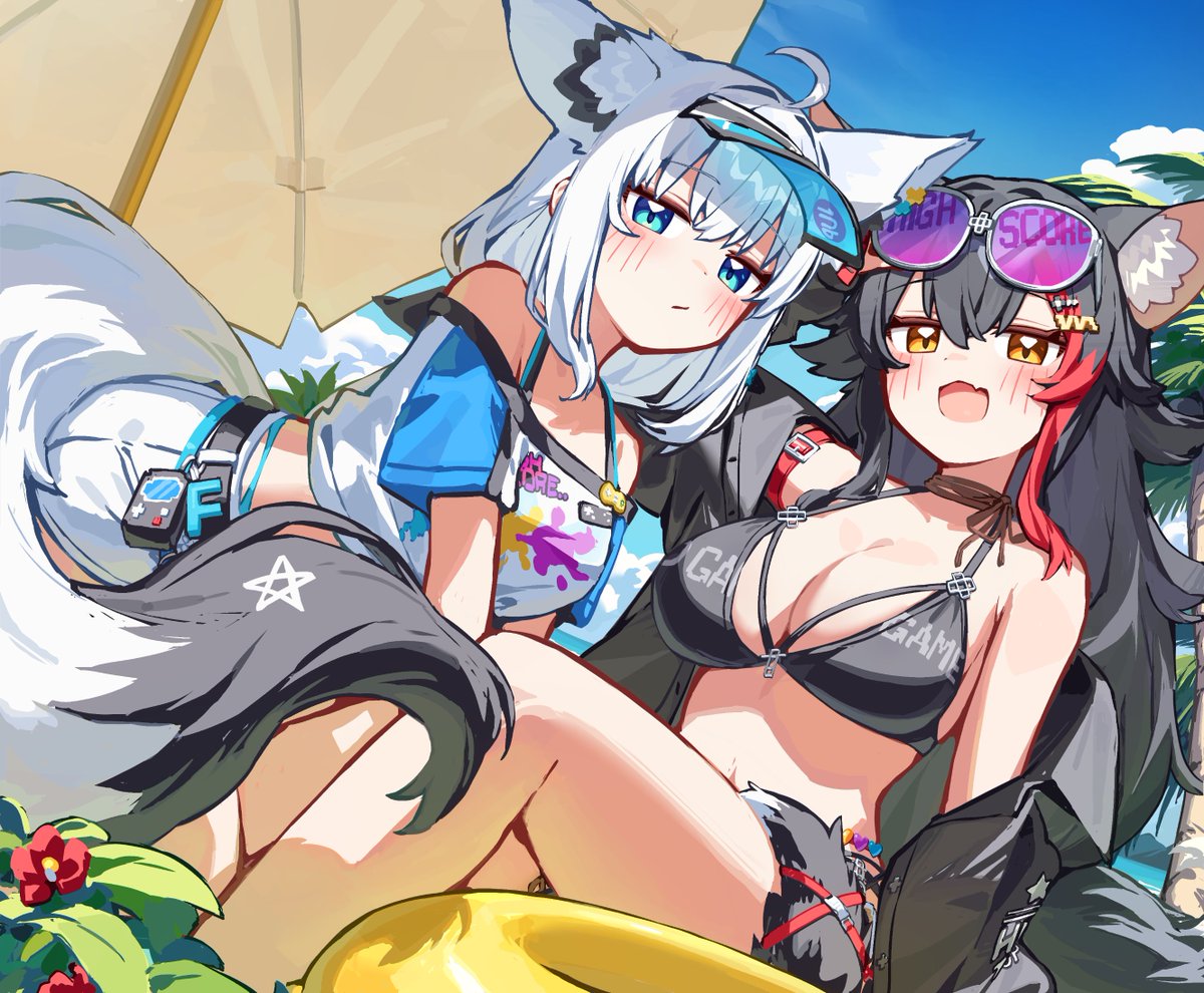 Deaver0501's tweet photo. ホロドリ水着フブミオ!!
#絵フブキ
#みおーん絵 https://t.co/nvSYyPXXvA