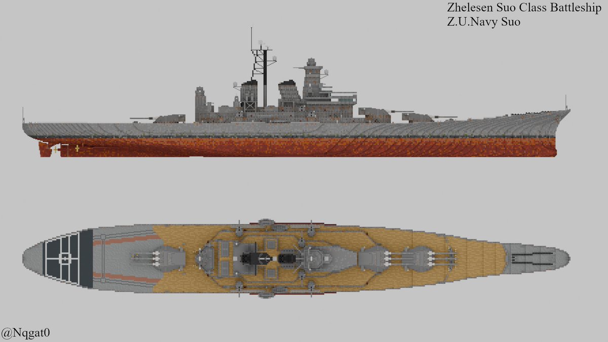 Nqgat0's tweet photo. 周防型戦艦一番艦周防
#Minecraft軍事部 #マイクラ軍事部 https://t.co/9gBrLlOJWE