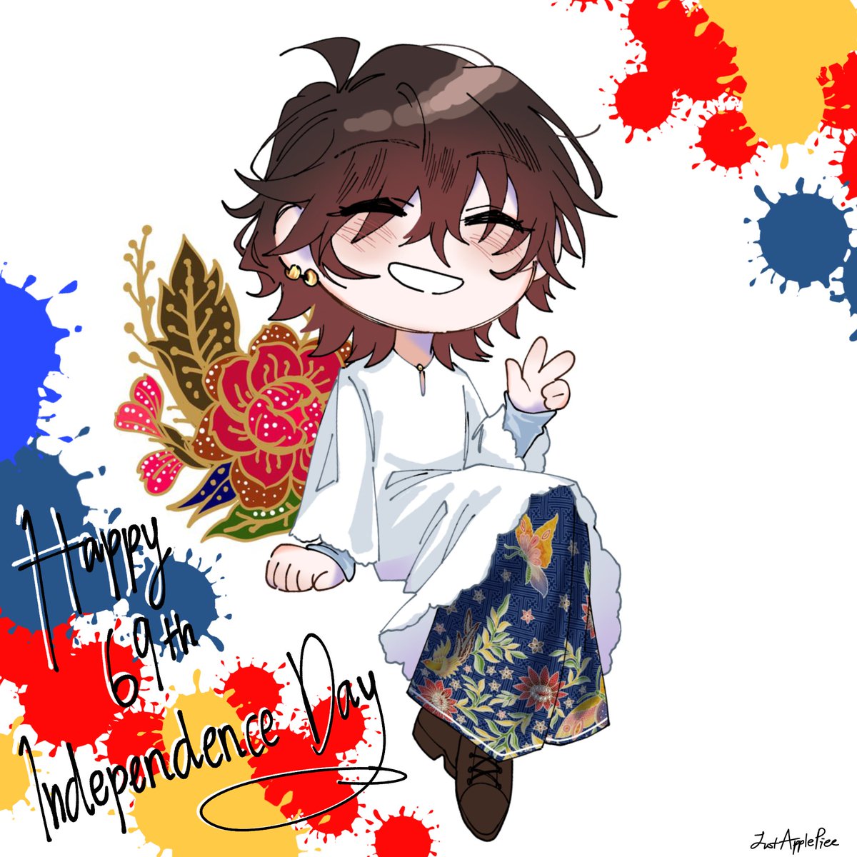 Just_applePiee's tweet photo. Happy 69th Independence Day! 
🇲🇾🇲🇾🎉

Today is my birthday too, I want to share a little bit of my happiness with you all💐✨ https://t.co/TIXZHrfK2c
