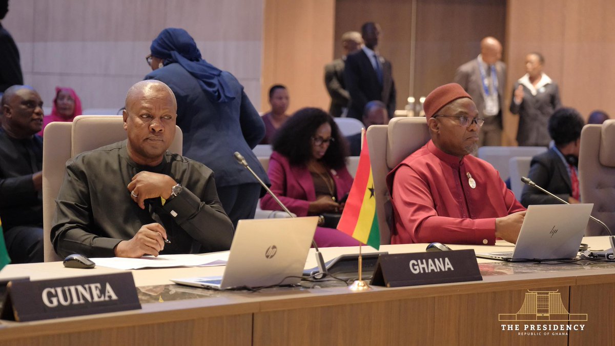 JDMahama's tweet photo. As the African Union Champion for Reparations, I briefed my colleagues at the 21st Extraordinary AU Summit in Luanda on the global momentum behind our quest for reparatory justice.

Following the historic UN General Assembly Resolution (ARES8250), achieved by a coalition of the AU, CARICOM, and the African Diaspora, which declared the enslavement of Africans the gravest crime against humanity, Ghana asked the vital question: What next?

In June this year, we convened the Next Steps Conference in Accra. We expanded our mandate to include indentured labour as a historical injustice. We also established a High-Level Advisory Council on Reparatory Justice, a Global Experts Panel on the Restitution of Cultural Heritage, and a Global Legal Panel on Reparatory Justice.

A topic once considered taboo is now reshaping global diplomacy. We see the return of looted African artefacts, legislative repeals like France’s Code Noir, and historic acknowledgements and commitments from global institutions.

As a follow-up, Ghana will host a high-level side event during the 81st UN General Assembly Session this September to receive progress reports from our established panels. I have invited all Heads of State to join us as we continue to lead the charge for justice, restitution, and dignity for Africa and people of African descent worldwide.