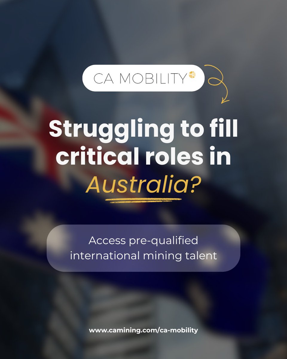Aykutkey's tweet photo. CA Mobility connects mining employers with pre-qualified professionals ready for international opportunities, currently in Australia. Build your pipeline for employer-sponsored roles across global mining markets with specialist immigration support. https://t.co/vwkFHIuQ6T