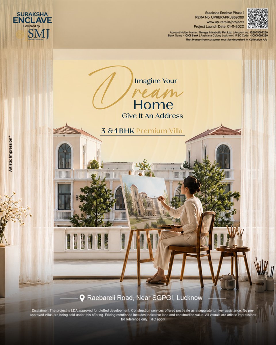smjgroups_'s tweet photo. Your dream deserves more than a home. It deserves an address that reflects your vision. ✨
Discover premium 3 &amp; 4 BHK luxury villas at Suraksha Enclave where elegance meets everyday living.

#SurakshaEnclave #SMJ #LuxuryVillas #LucknowRealEstate #LuxuryLiving https://t.co/3iNshDHo5z
