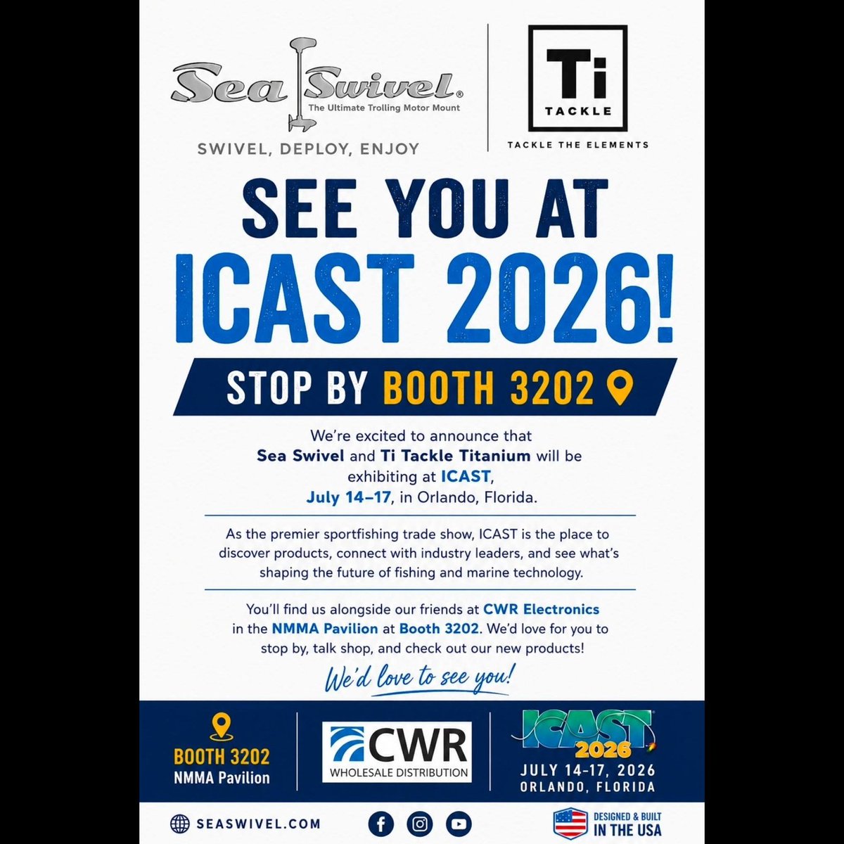 veroza0's tweet photo. ICAST 2026 is here. Visit us at Booth 3202 to say hello and discover what’s new. https://t.co/NeygVvaugi