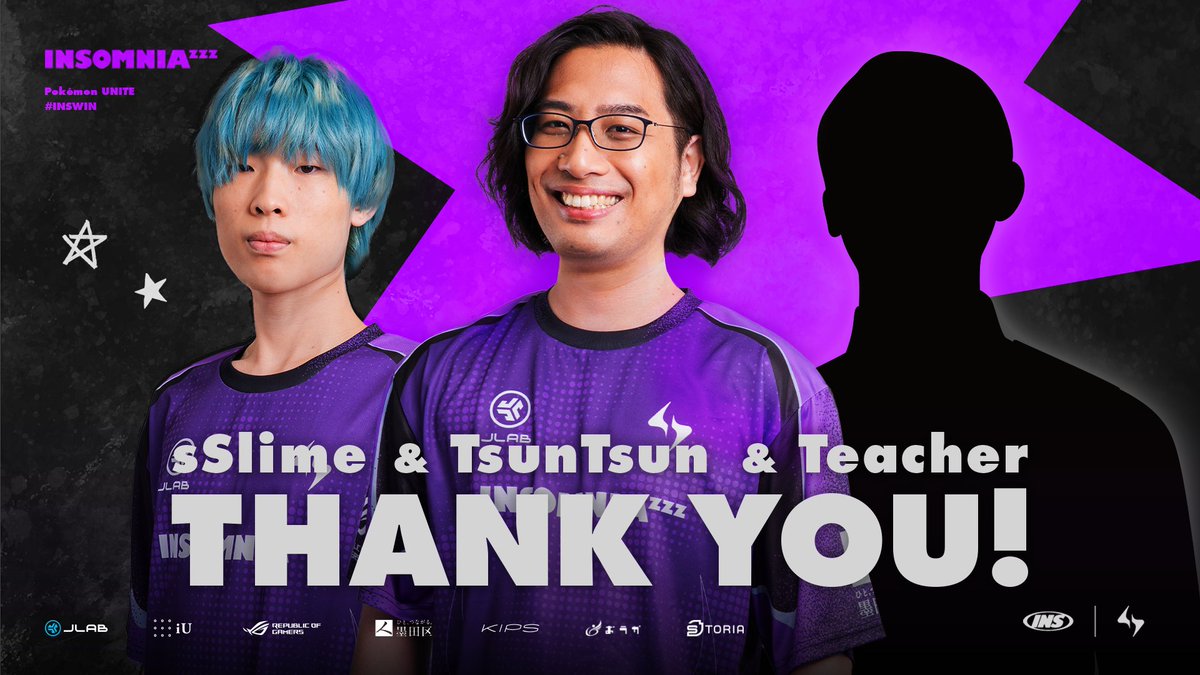insomnia_esp's tweet photo. ◤INSOMNIA Pokémon UNITE Div.◢

このたび契約期間満了に伴い、sSlime選手(@slime_821 )、Teacher選手(@gaouuu_ )がポケモンユナイト部門から退団し、TsunTsun選手(@tun4dd )がストリーマー部門へ移籍いたします。

PUACL2025優勝をはじめとした、数々の名勝負での多大な貢献に心より感謝申し上げます。
3選手の今後の更なるご活躍と挑戦を、クラブ一同応援しております。

#sSlimeWIN #TsunTsunWIN #TeacherWIN 💤