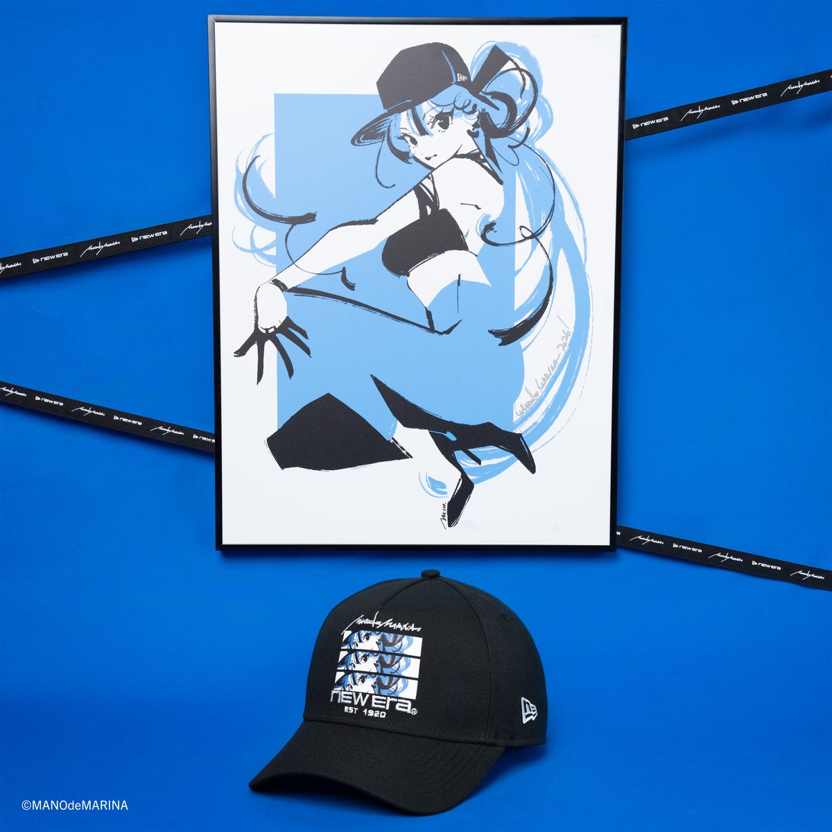 newera_japan's tweet photo. ミニマムな線とダイナミックな筆致で人物を生き生きと描き出す、まのでまりな( @MRN0093 )とのコラボレーション。
色数を絞ったクールな配色で女性像を描き下ろし、身につけたキャップも実際のアイテムに。

9/3 (木) 10時より発売開始。

https://t.co/pkyFCPN1FH
商品詳細はリンクから。

#NewEra
#ニューエラ 
#まのでまりな 
#manodemarina