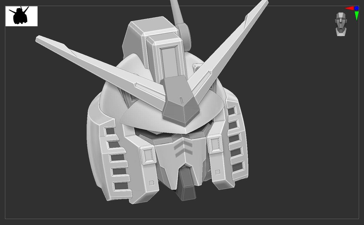 ClayMokey's tweet photo. Tried sculpting the head of MGTBG using Zbrush zmodeler https://t.co/iiQxHBNVkc