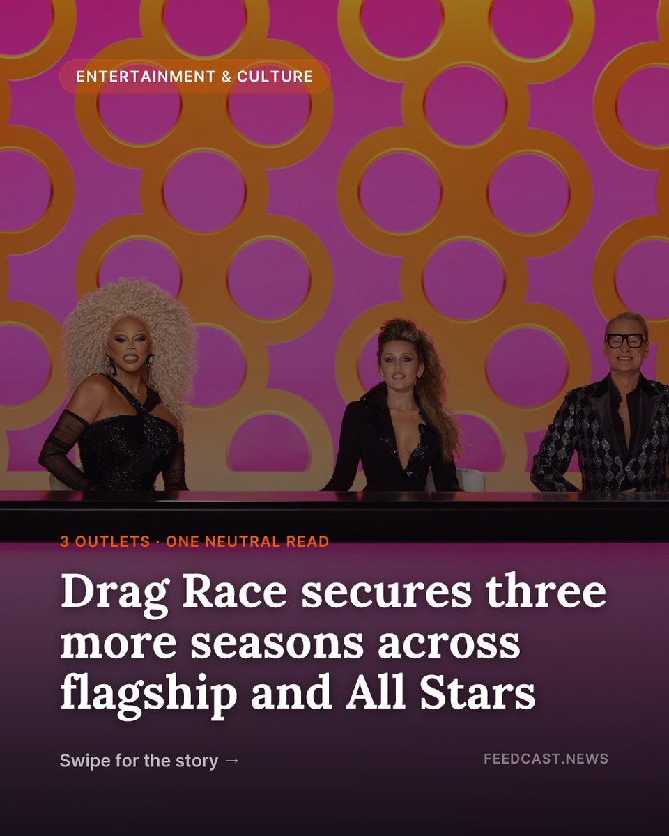 mafe_111's tweet photo. Drag Race secures three more seasons across the flagship series and All Stars. https://t.co/o79fUL75W8
