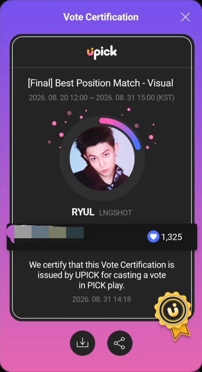 Votedotesalt's tweet photo. Congratulation for #RYUL for winning the poll🤩

The minimum proof requirements were not met, so the prize was cancelled❌ https://t.co/AQk5uRmc92