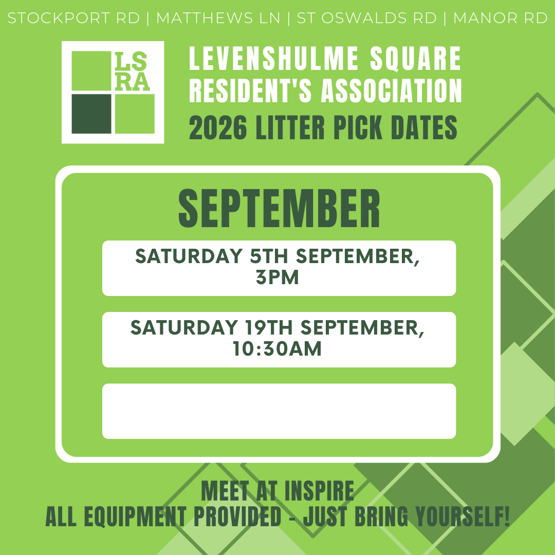 LevSquare's tweet photo. It's the first of September tomorrow, so we thought we'd let you know when we'll be out and about in Lev Square - would you like to come along one Saturday and join us for a litter pick? 💚 https://t.co/E2JD6RwdlJ