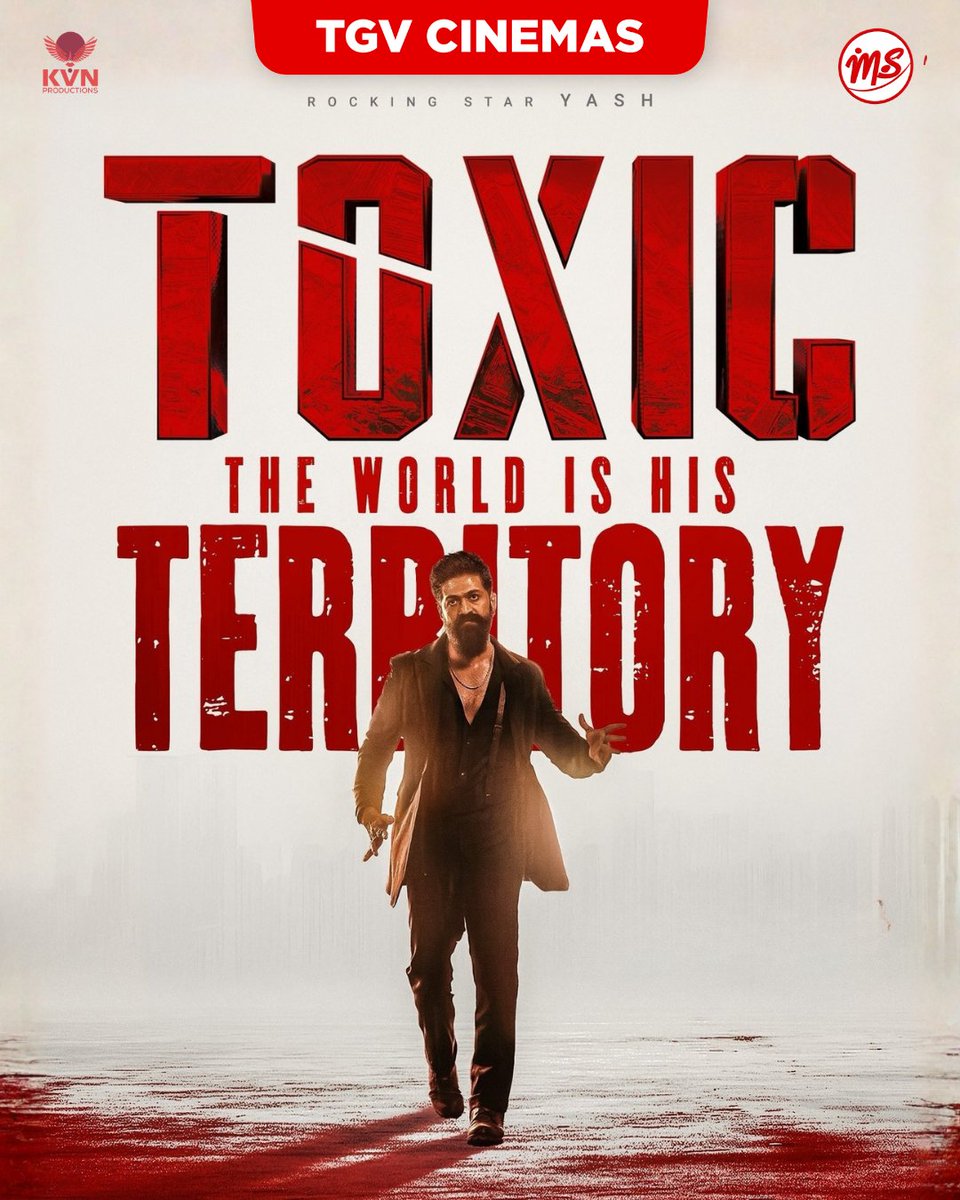 TGVCinemas's tweet photo. WARNING: MALAYSIA HAS CAUGHT TOXIC FEVER. 🔥🪓

#Yash has arrived with the swagger, action and attitude, and #ToxicMovie is currently the NO.1 INDIAN MOVIE IN MALAYSIA! 🇲🇾

This Merdeka long weekend, enter the world of #Toxic and FEEL THE AURA on the big screen. 🥶🔥

Get your tickets now and enter at your own risk. 👀🎟️
https://t.co/lAv5aRf9cs