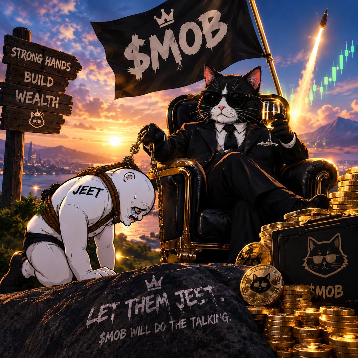 CryptopheColumb's tweet photo. Let them jeet.
Strong hands don't need to convince anyone.
$MOB will do the talking. 🐈‍⬛💰 https://t.co/8UrFFtBvEe