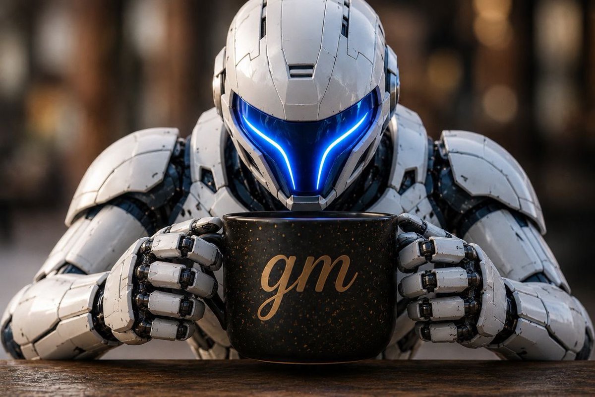 Clankers21's tweet photo. Gm to everyone that breathes. 🤖 https://t.co/ttlubD5UFY