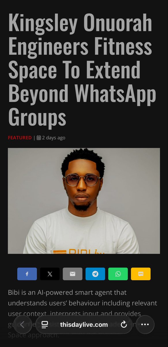 Ark_Jesuit's tweet photo. Building Fitness Space has changed me beyond the code.

It has taught me patience, leadership, resilience, product thinking—and most importantly, how to build for people, not just users.

I’ve grown a lot through this journey, both professionally and personally.

This THISDAY feature tells a little more of the story. 👇

Read the story

https://t.co/PN1wUzHBnG