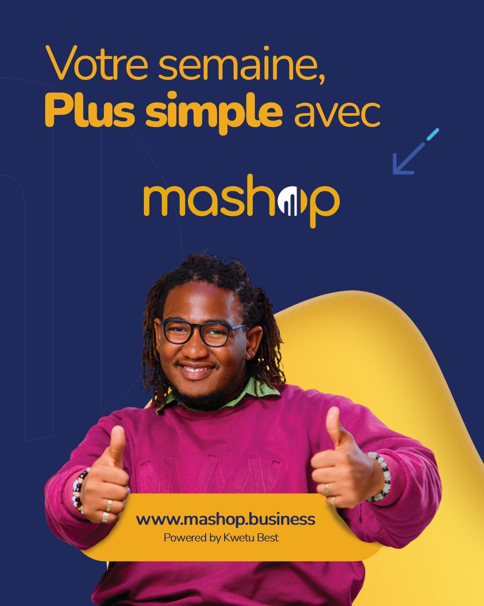KwetuBest's tweet photo. Que cette semaine soit plus #simple, plus #fluide, plus #productive avec #maShop.📱
Santé et Bonheur 🙂
#maShop #Commerce #Gestion #KwetuBest #Business https://t.co/iEyWhjvoPF