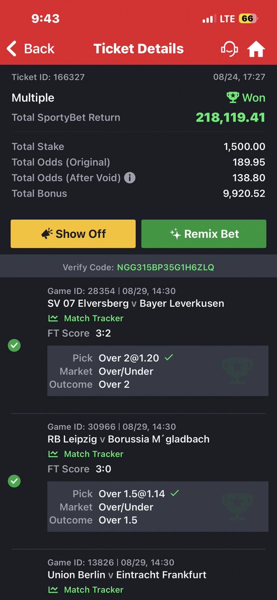 Emereochichi1's tweet photo. Giveaway Giveaway Giveaway 

BOOOOOOOM!!!!🔥🔥🔥🔥🔥🔥
159 ODDS WON FROM @Komputatips game !!!!!!!!!!!

Thanks guysssss drop Id 🆔 for funding 5h for 10 users https://t.co/paGCw7jWVY