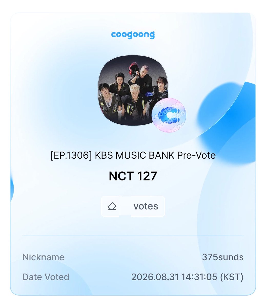 375sund's tweet photo. ongoing voting🚨

• mcountdown (🔚 09/01 23:59 kst)
🔗 https://t.co/JHAKi5UnE0
• music bank (🔚 09/02 11:00 kst)‼️
🔗 https://t.co/MpwP7OkPfr
• stage m pick (🔚 09/03 12:00 kst)
🔗 https://t.co/xiYGq4vULk
• inkigayo hot stage (🔚 09/03 12:00 kst)
🔗 https://t.co/obP6JhY7h7 https://t.co/GNRUMkWEzO