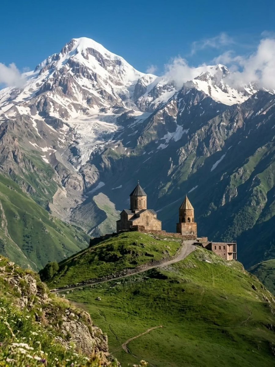 worldwideView00's tweet photo. 🇬🇪 Georgia ⛰️ Nestled between Europe and Asia, Georgia is a land of dramatic mountain peaks, ancient monasteries, charming villages, and legendary hospitality. https://t.co/qgHJ2PKLvw