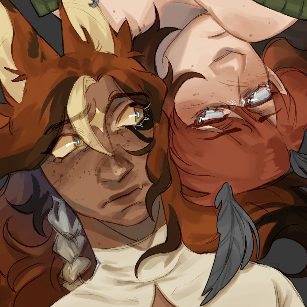 moffipix's tweet photo. It’s doneeee 
My beloved fox and moth. So tragic they were never meant to be happy together. ☹️💔 https://t.co/dUoHiEnDcA