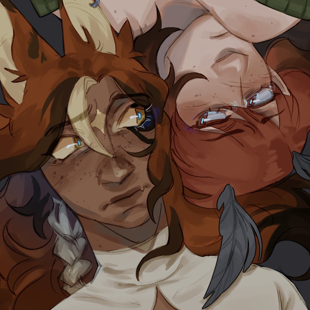 moffipix's tweet photo. It’s doneeee 
My beloved fox and moth. So tragic they were never meant to be happy together. ☹️💔 https://t.co/dUoHiEnDcA